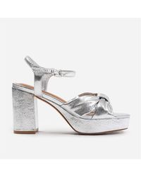 Where's That From - Talia Wide Fit Mid Block Heel With Plaftorm And Bo - Lyst