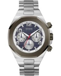 Guess - Gents Empire Silver Blue Watch Gw0489g1 - Lyst