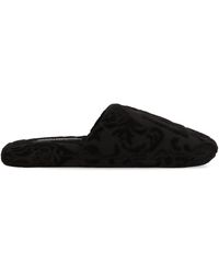 Dolce & Gabbana - Dolceandgabbanacasa Jacquard Slippers - Lyst