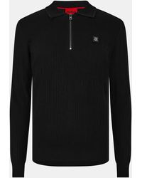 HUGO - Sastoro 1/4 Zip Top - Lyst