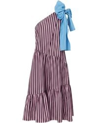 Stella Nova - Striped Bow Midi Dress - Lyst