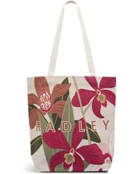 Radley - Floral Cotton Canvas Tote Bag - Lyst