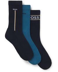 BOSS - 3-Pack Logo Socks - Lyst