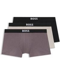 BOSS - 3 Pack Boxers With Logo Waistband - Lyst
