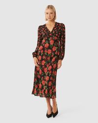 Forever New - Carlina Mixed Print Midi Dress - Lyst