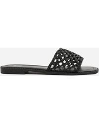 Where's That From - Pu Chelsea Woven Strap Flat Sandals - Lyst