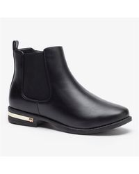 Be You - Gold Trim Chelsea Boot - Lyst