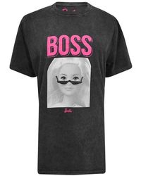 Character - Barbie Boss Acid Wash T-shirt Charcoal - Lyst