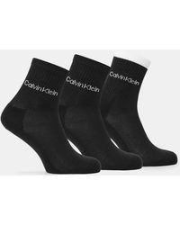 Calvin Klein - Ck Logo Crew Socks 3-Pack - Lyst