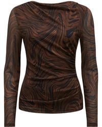 Forever New - Zali Ruched Mesh Long Sleeves Top - Lyst