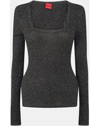 HUGO - Sunessy Crew Neck Jumper - Lyst