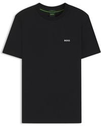 BOSS - T-Shirt With Logo Design Stretch Cotton - Lyst