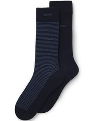 BOSS - 2 Pack Of Stripe Socks - Lyst