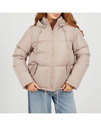 Brave Soul - Hooded Long Sleeve Short Puffer Jacket - Lyst