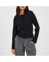 Brave Soul - Bs Long Sleeve Ribbed Top With Button Down Front - Lyst