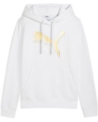 PUMA - Metallic Overhead Tech Fleece Hoodie - Lyst