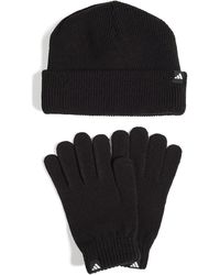 adidas - Adults Beanie Hat And Glove Set - Lyst