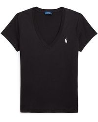 Polo Ralph Lauren - Cotton Short Sleeve V Neck T Shirt - Lyst