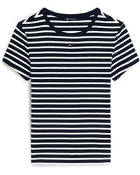 Tommy Hilfiger - Short Sleeve Logo Ribbed T-Shirt - Lyst