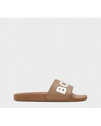 BOSS - Comfy Slider Sandals With Logo Detail (Aryeh) - Lyst