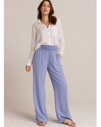 Bella Dahl - Smock Waist Wide Leg Trousers - Lyst