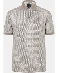 ARMANI EXCHANGE - Ax All Over Print Short Sleeve Polo Shirt - Lyst