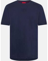 HUGO - Regular Fit Short Sleeve Crew Neck T-Shirt - Lyst
