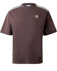 Aquascutum - Check Shoulder Cotton Short-Sleeve T-Shirt - Lyst