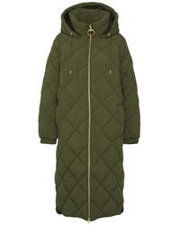 Barbour - Kirkton Long Puffer Jacket - Lyst