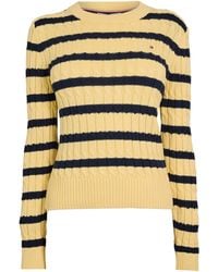 Tommy Hilfiger - Cable Knit Crew Neck Sweater - Lyst