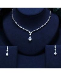 Mason Knight Yager - Cubic Stones Link Pear Drop Set - Lyst