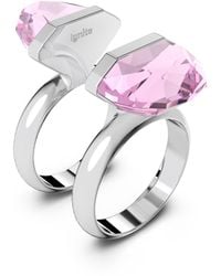 Swarovski - Lucent Ring, Magnetic Closure, Pear Cut, Rhodium Plated - Lyst