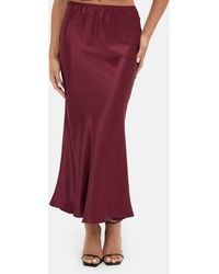 I Saw It First - Satin Bias Cut Maxi Skirt - Lyst