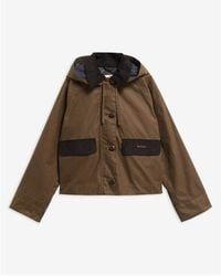 Barbour - Cropped Hooded Jacket - Lyst