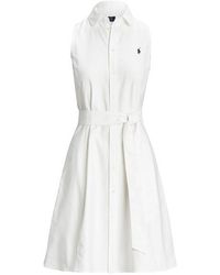 Polo Ralph Lauren - Cotton Polo Pony Mini Dress - Lyst