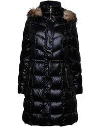 DKNY - Zip Front Waisted Down Jacket - Lyst