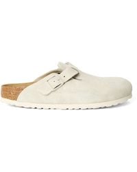 Birkenstock - Boston Suede Flat Sandals - Lyst