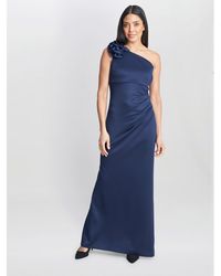 Gina Bacconi - Agatha 3D Flower One Shoulder Maxi Dress - Lyst