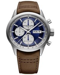 Raymond Weil - Freelancer Automatic Stainless Steel Leather Auto Analogue Watch - Lyst
