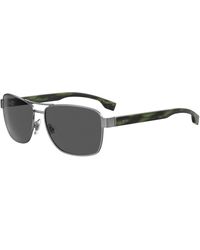 BOSS - Rectangular Round Sunglasses - Lyst