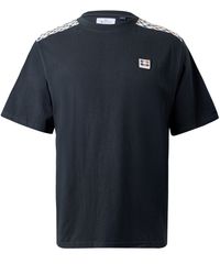 Aquascutum - Check Shoulder Cotton Short-Sleeve T-Shirt - Lyst