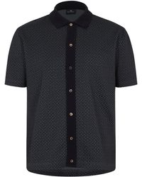 Paul Smith - Button Front Short Sleeve Patterned Shirt - Lyst