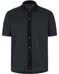 Paul Smith - Button Front Short Sleeve Patterned Shirt - Lyst