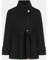 Biba - Bobby Belted Long Sleeve Hip Length Pea Coat - Lyst