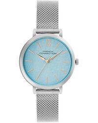 French Connection - Case Round Shape Strap Quartz Watch - Lyst