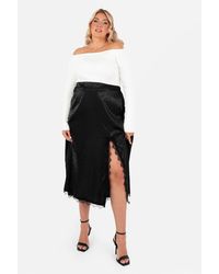 Lovedrobe - Polka Dot Satin Skirt With Lace Trims - Lyst