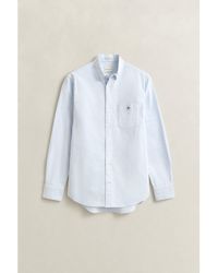 GANT - Stripe Long Sleeve Oxford Shirt - Lyst