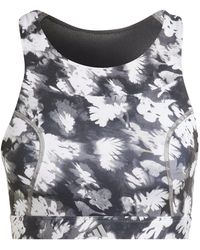 adidas - Run All Over Print Medium Impact Sports Bra - Lyst