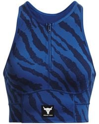 Under Armour - Project Rock Meridian Zip Tank Top - Lyst