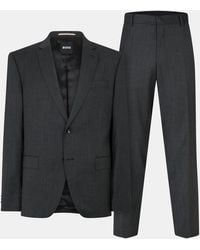 BOSS - Tailored Fit Canvas Interlining Suits - Lyst
